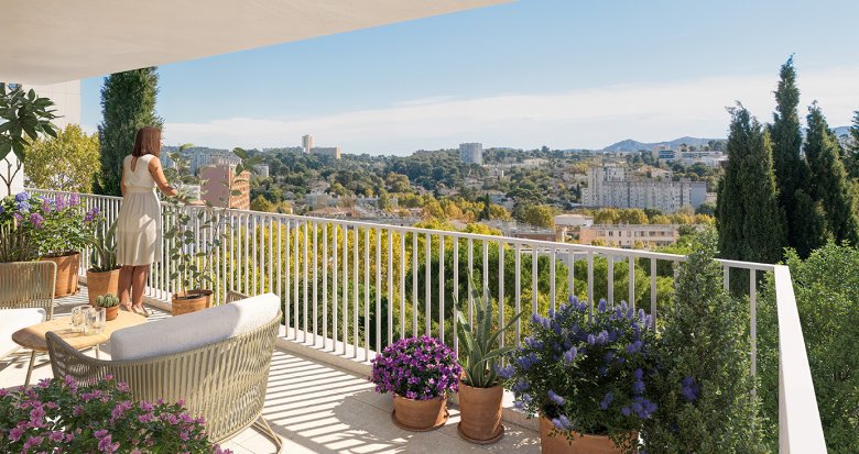 Achat / Vente immobilier neuf Marseille 13ème secteur résidentiel à 2 min à pied du métro 1 (13013) - Réf. 13541