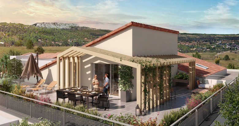 Achat / Vente immobilier neuf Meyreuil au cœur quartier Ballon proche d'Aix-en-Provence (13590) - Réf. 8427