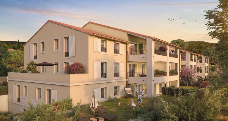 Achat / Vente immobilier neuf Rognes secteur calme à 300m du vieux centre (13840) - Réf. 12881