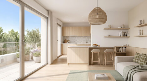 Programme immobilier neuf 102 Gambetta - Aix-en-Provence : logements neufs sécurisés et verdoyants proche du cours Mirabeau (13090) - Référence : 16885