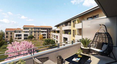 Programme immobilier neuf LA COUR DES DAMES - Auriol : Résidence T1–T4 avec cadre provençal et confort optimisé proche des commodités (13390) - Référence : 4851