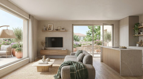 Programme immobilier neuf Bastide Centhis - Marseille : logements neufs sécurisés et verdoyants en quartier Saint Loup (13010) - Référence : 15071
