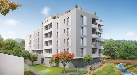 Programme immobilier neuf COTE RIVES - Roquevaire : logements neufs T2-T3 avec terrasses et panorama sur le Garlaban (13360) - Référence : 2626