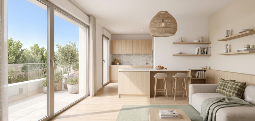 Programme immobilier neuf 102 Gambetta - Aix-en-Provence : logements neufs sécurisés et verdoyants proche du cours Mirabeau (13090) - Référence : 16885