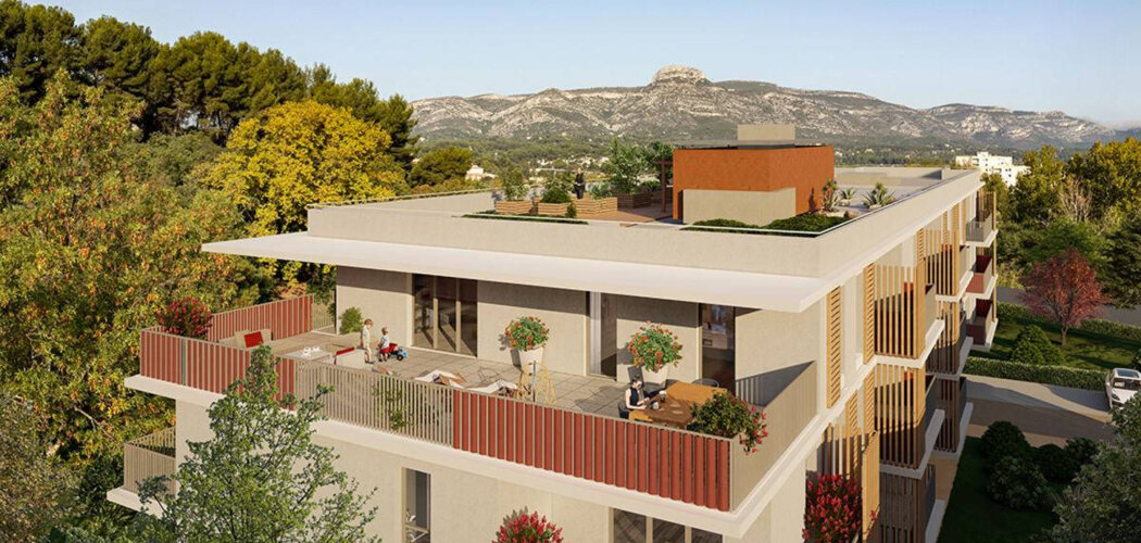 Programme immobilier neuf LES ECOLINES - Aubagne : logements neufs sécurisés et verdoyants proche des transports (13400) - Référence : 14423