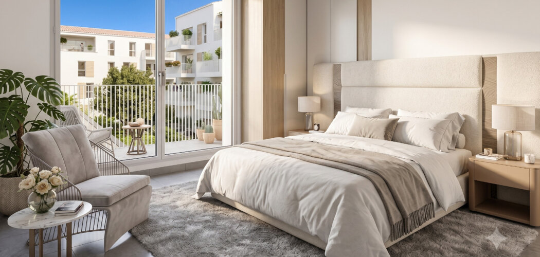 Programme immobilier neuf Héritage - Marseille 6 : Résidence studio–T4 avec cadre provençal et confort optimisé proche des commodités (13006) - Référence : 14529