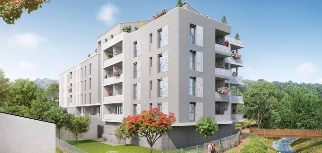 Programme immobilier neuf COTE RIVES - Roquevaire : logements neufs T2-T3 avec terrasses et panorama sur le Garlaban (13360) - Référence : 2626