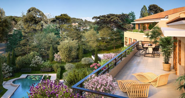 Achat / Vente immobilier neuf Aix-en-Provence résidence de standing aux portes de La Torse (13090) - Réf. 13084