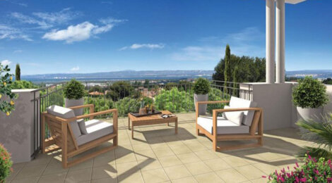 Programme immobilier neuf LE CLOS AZUR - Gignac-la-Nerthe : Résidence T2–T4 avec espaces extérieurs et silhouette moderne proche de Martigues (13180) - Référence : 1047