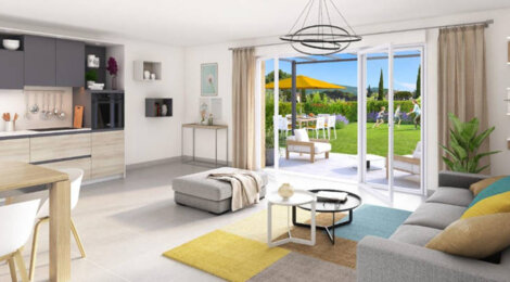 Programme immobilier neuf CLOSERIE DES TONNELLES - Le Puy-Sainte-Réparade : Résidence de 13 maisons T3 avec espaces extérieurs et luminosité naturelle proche du centre (13610) - Référence : 3456