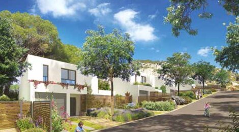Programme immobilier neuf Le Parc aux Ecureuils - Marseille : maisons neuves dans le quartier Sormiou, vues sur les Calanques (13009) - Référence : 8607