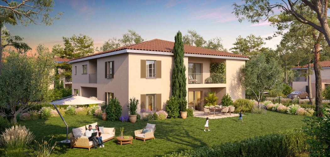 Programme immobilier neuf Les Bastides de Célony -  Aix-en-Provence : logements neufs sécurisés et verdoyants proche des commodités (13090) - Référence : 14411