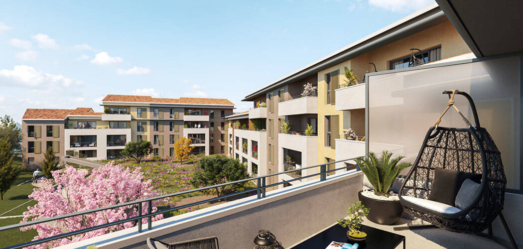 Programme immobilier neuf LA COUR DES DAMES - Auriol : Résidence T1–T4 avec cadre provençal et confort optimisé proche des commodités (13390) - Référence : 4851