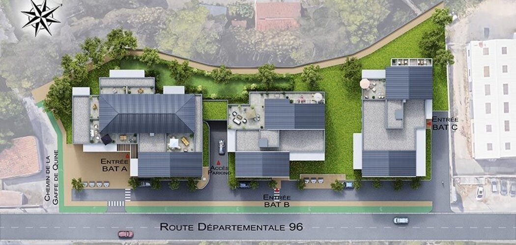 Programme immobilier neuf LA COUR DES DAMES - Auriol : Résidence T1–T4 avec cadre provençal et confort optimisé proche des commodités (13390) - Référence : 4851