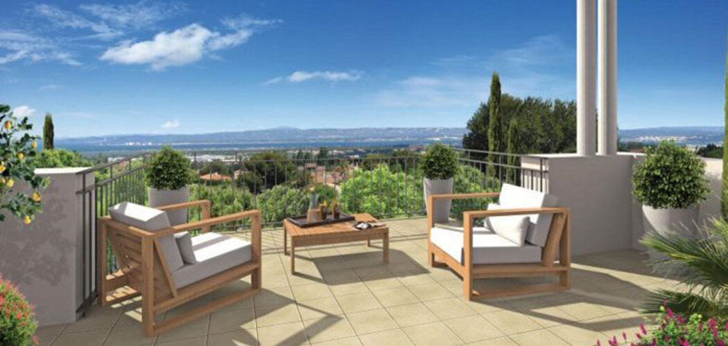 Programme immobilier neuf LE CLOS AZUR - Gignac-la-Nerthe : Résidence T2–T4 avec espaces extérieurs et silhouette moderne proche de Martigues (13180) - Référence : 1047