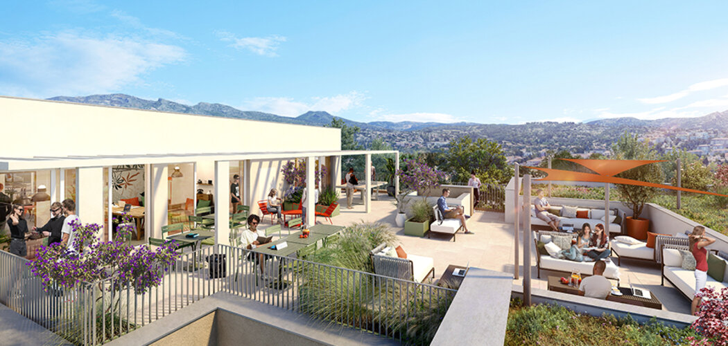 Programme immobilier neuf THE HIVE (VA) - Marseille 13 : appartements LMNP du studio au T3 proche de l’École Centrale (13013) - Référence : 15850