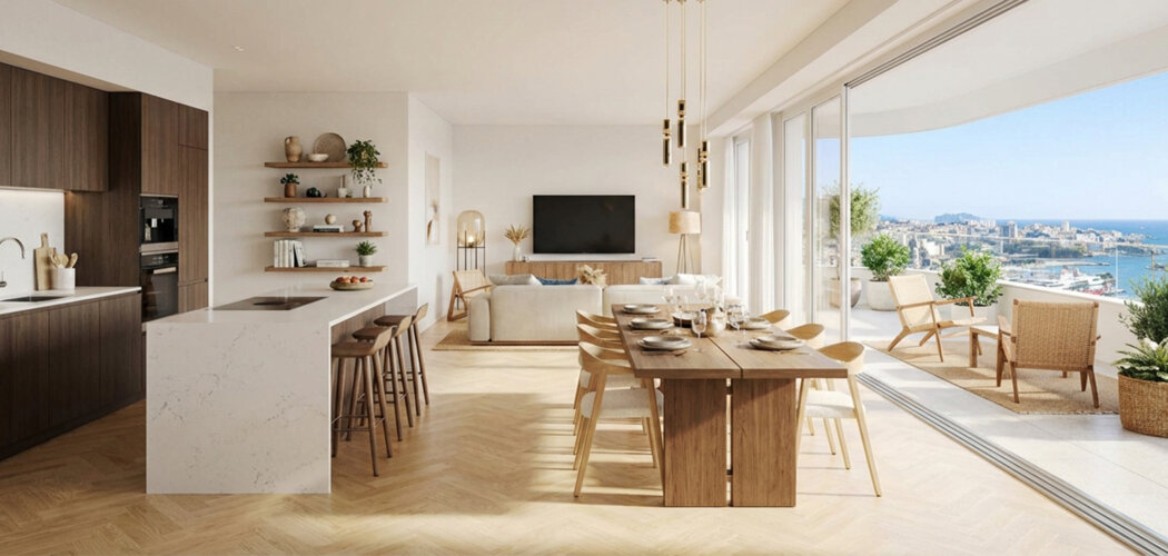 Programme immobilier neuf M99 - Marseille 2 : logements neufs T2–T4 proche du Vieux Port et de la mer (13002) - Référence : 17067