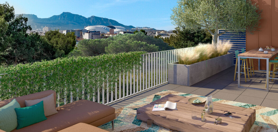 Programme immobilier neuf Louis Pasteur - Marseille : logements neufs sécurisés et verdoyants proche des commodités (13010) - Référence : 15180