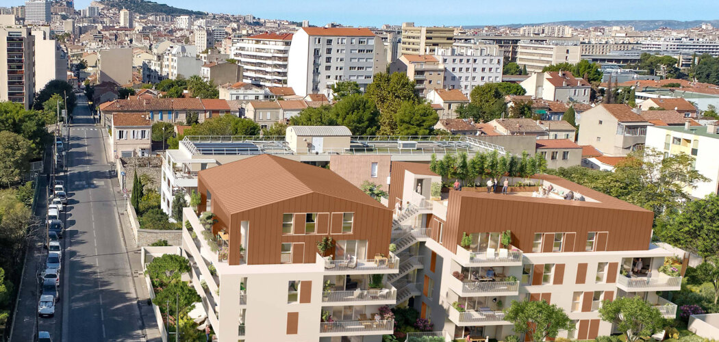 Programme immobilier neuf Louis Pasteur - Marseille : logements neufs sécurisés et verdoyants proche des commodités (13010) - Référence : 15180