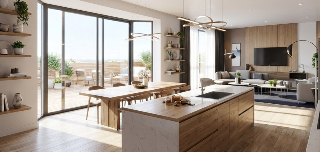 Programme immobilier neuf AURA - Les Fabriques - Marseille : logements neufs sécurisés et verdoyants proche des commodités (13015) - Référence : 18041