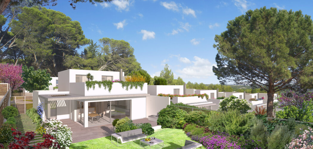 Programme immobilier neuf Le Parc aux Ecureuils - Marseille : maisons neuves dans le quartier Sormiou, vues sur les Calanques (13009) - Référence : 8607
