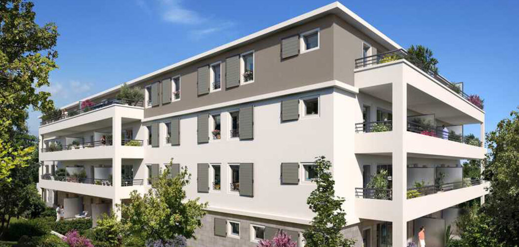 Programme immobilier neuf GREEN OAK - Plan-de-Cuques : Résidence T2–T4 avec cadre provençal et confort moderne proche des commodités (13380) - Référence : 5234
