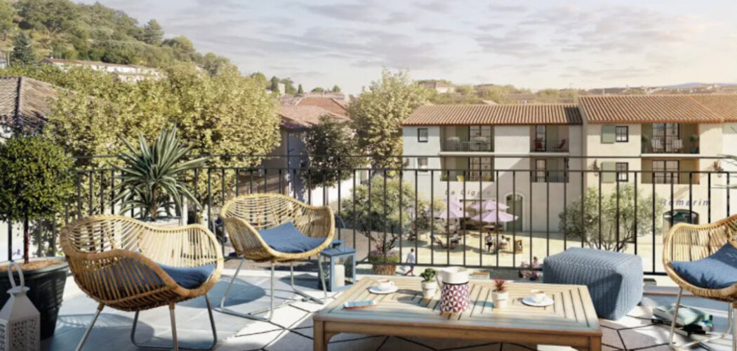 Programme immobilier neuf Carré Soléia - Rognes : Résidence T2–T4 avec cadre provençal et confort optimisé proche des commodités (13840) - Référence : 14228