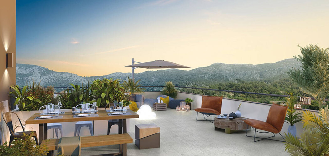 Programme immobilier neuf COTE RIVES - Roquevaire : logements neufs T2-T3 avec terrasses et panorama sur le Garlaban (13360) - Référence : 2626