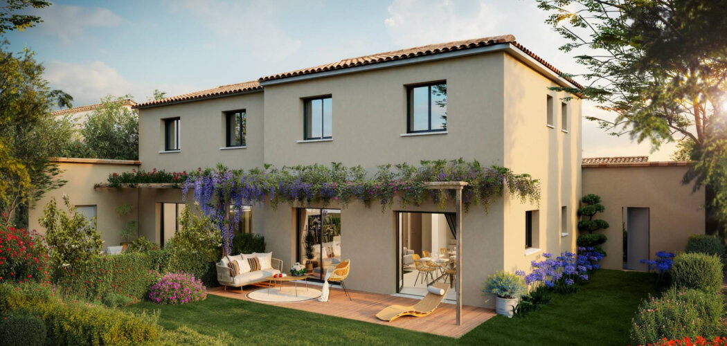 Programme immobilier neuf La Pinède - Saint-Cannat : Maisons neuves avec jardin dans un cadre provençal à 7 min des bus (13760) - Référence : 8912